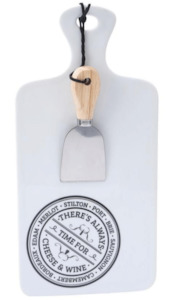 CHEESE BOARD WITH KNIFE ATTACHED