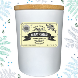 Classic Vanilla Yummy Candle - white tumbler jar