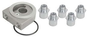 Sandwich Adapter Low Profile Pressure relief with 3/8" NPT Ports Multi Fit