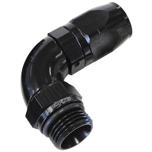 90 Deg Cutter Style Full Flow ORB to Swivel Hose End Aeroflow