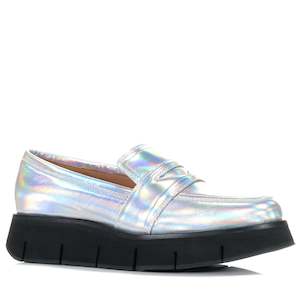 Footwear: Alfie & Evie Blaine Holographic Silver