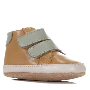 Footwear: Pretty Brave Baby Hi-Top Tan/Sage