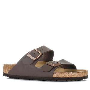 Footwear: Birkenstock Arizona Birko-Flor (Regular) Dark Brown