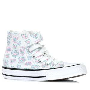 Converse Chuck Taylor Hearts Easy On Hi White/Oops Pink