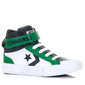 Footwear: Converse Pro Blaze Strap Hi White/Green