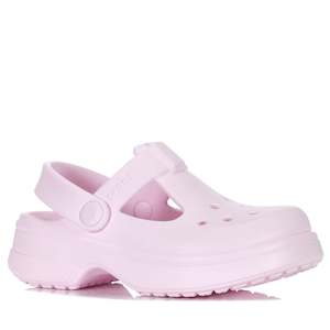 Footwear: Crocs Kids Classic Mary Jane Clog Pink Milk