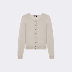 Merino crop crew cardi by Standard Issue made in Auckland, New Zealand, three colours