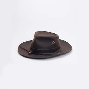 Mackenzie oilskin hat made in Wellington, New Zealand