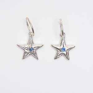 Star earrings by Bebe Mae made in Dunedin, New Zealand