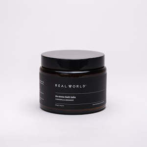 Mānuka and rose geranium bath salts made by Real World in Hawkes Bay, New Zealand