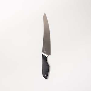 Chef knife with micarta handle by Stuart Johnson of Havelock, Aotearoa