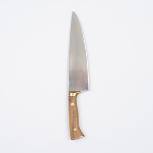 Timber handled chef's knife by Peter Lorimer made in Central Otago, New Zealand