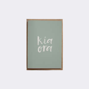 Kia ora greeting card by Maimoa Creative