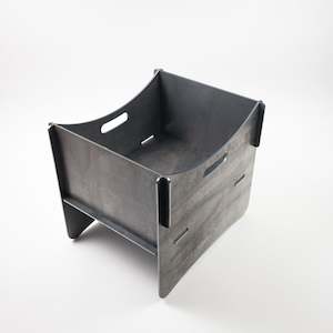 Camping 1: Flat pack steel brazier made in Dunedin, New Zealand