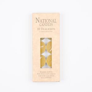 Beeswax tealight candles by National Candles made in Wellington, New Zealand