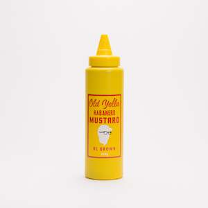 Fathers Day: Old Yella Habanero Mustard by Al Brown made in Auckland, New Zealand