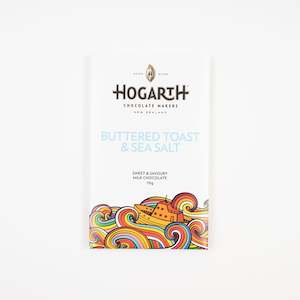 Breakfast: Buttered toast & sea salt milk chocolate by Hogarth made in Nelson, Aotearoa