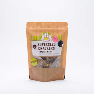 Macadamia nut superseed crackers, made in Lower Hutt, Aotearoa