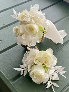 Florist: Wrist Corsage & Buttonhole Combo