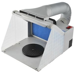 Formula Airbrush Single Fan Spray Booth with LED Lights and Exhaust