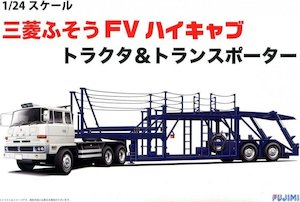 Fujimi 1/24 Mitsubishi Fuso FV High-Cab Tractor & Transporter (24TR-1) Plastic Model Kit