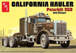 AMT 1/25 Peterbilt 359 California Hauler w/Sleeper Plastic Model Kit