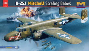 Hobby equipment and supply: Hong Kong Models 1/32 B-25J Mitchell Strafing Babes Plastic Model Kit