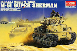 Hobby equipment and supply: Academy 1/35 IDF M-51 Super Sherman Plastic Model Kit [13254]