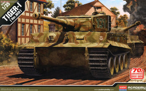 Hobby equipment and supply: Academy 1/35 Tiger-I Mid Ver. "Anniv.70 Normandy Invasion 1944" Le: Plastic Model Kit