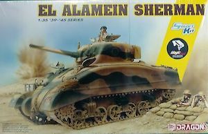 Dragon 1/35 El Alamein Sherman (w/ Magic Tracks) Plastic Model Kit