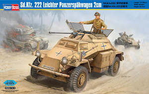 HobbyBoss 1/35 Sd.Kfz. 222 Leichter Panzerspahwagen 2cm Plastic Model Kit