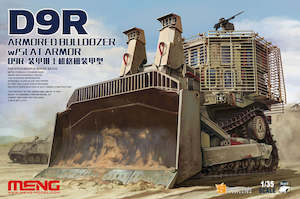 Meng 1/35 D9R Armoured Bulldozer w/ Slat Armour Plastic Model Kit