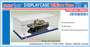 Hobby equipment and supply: Trumpeter 364x186x121mm WxL Display Case w/Mirror Base