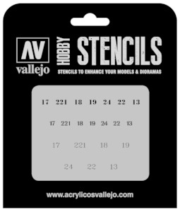 Hobby equipment and supply: Vallejo 1/35 Soviet Numbers WWII Stencil