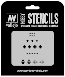 Vallejo 1/35 Assorted German WWII Tank Markings Stencil