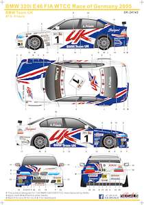 S.K. Decals 1:24 BMW 320i E46 FIA WTCC Race of Germany 2005 BMW Team UK