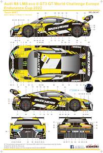 Hobby equipment and supply: S.K. Decals 1:24 Audi R8 LMS EVO II GT3 GT World Challenge Europe Endurance Cup 2022 Team WRT