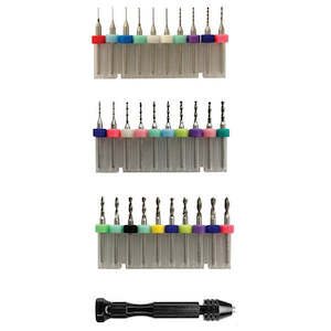 Hobby equipment and supply: IckySticky Tungsten Micro Drill Bits Set with Handle 31 Pieces