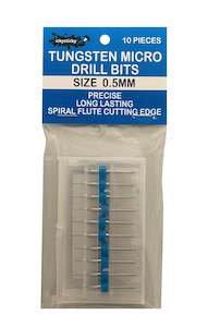 Ickysticky 10 Pce Tungsten Micro Drill Bits 0.5mm