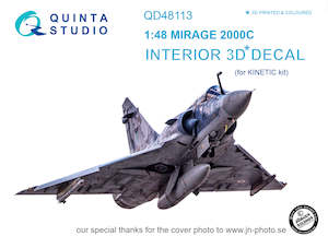 Quinta studio 1:48 Mirage 2000C 3D-Printed & coloured Interior on decal paper (f…