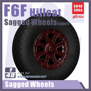 Hobby equipment and supply: Gloria 1:48 F6F Hellcat Sagged Wheels(Type 1)