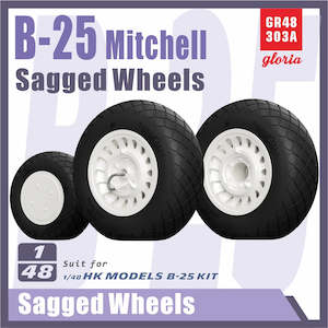 Hobby equipment and supply: Gloria 1:48 B-25 Mitchell Sagged Wheels (Type 1)