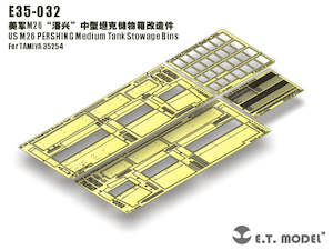 Hobby equipment and supply: E.T. Model 1/35 US M26 PERSHING Medium Tank Stowage Bins Detail Set