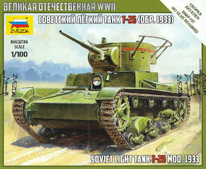 Zvezda 1/100 T-26 mod.1933 Plastic Model Kit