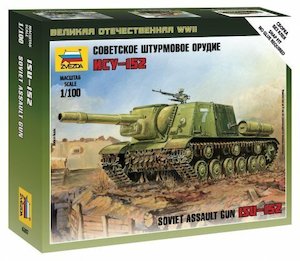 Zvezda 1/100 Self-propelled Gun ISU-152 Plastic Model Kit