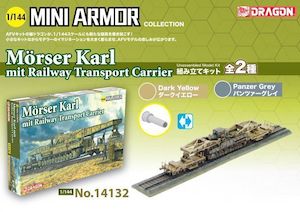 Dragon 1/144 Morser Karl mit Railway Transport Carrier Plastic Model Kit