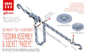 Gloria 1/48 US NAVY AIRCRAFT TIEDOWN ASSEMBLY & SOCKET “PADEYE”