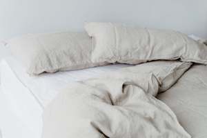 100% French Flax Linen Duvet Set - Linen