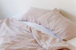 Linen - household: French Flax Linen Pillowcase Pair - Rose