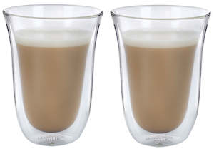 Household appliance: La Cafetière: Double Walled Latte Glass Set (300ml) (Set of 2) - La Cafetiere